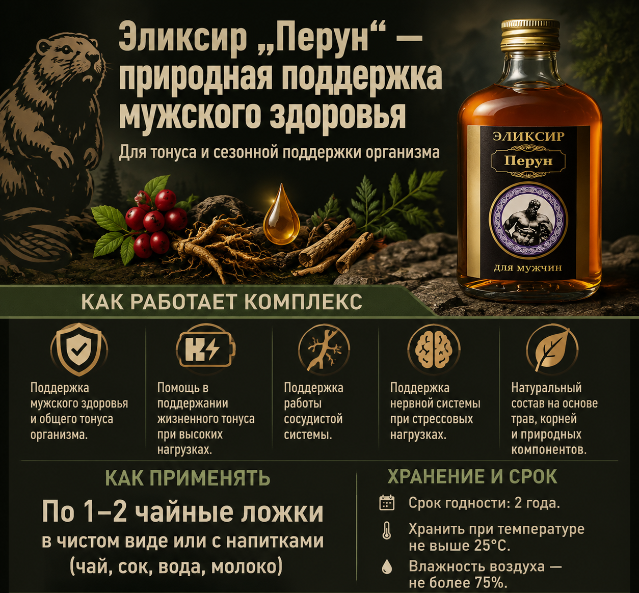 "Перун" Для мужчин (Объём: 250мл.)
