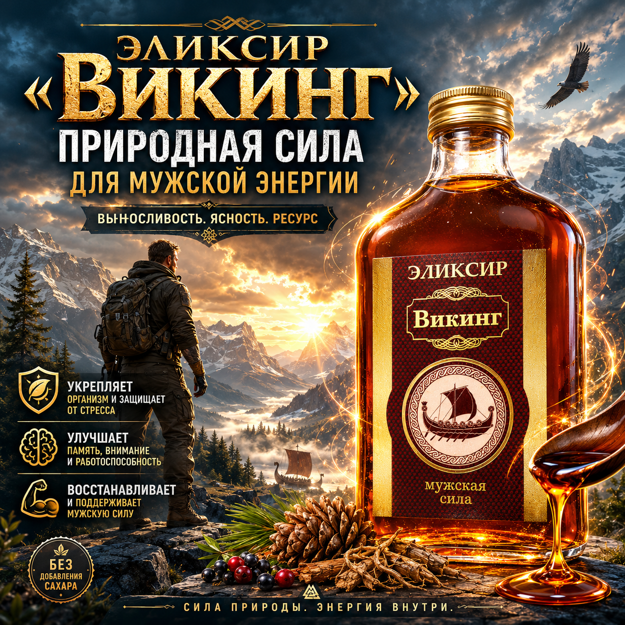 «Викинг» мужская сила (Объём: 250мл.)