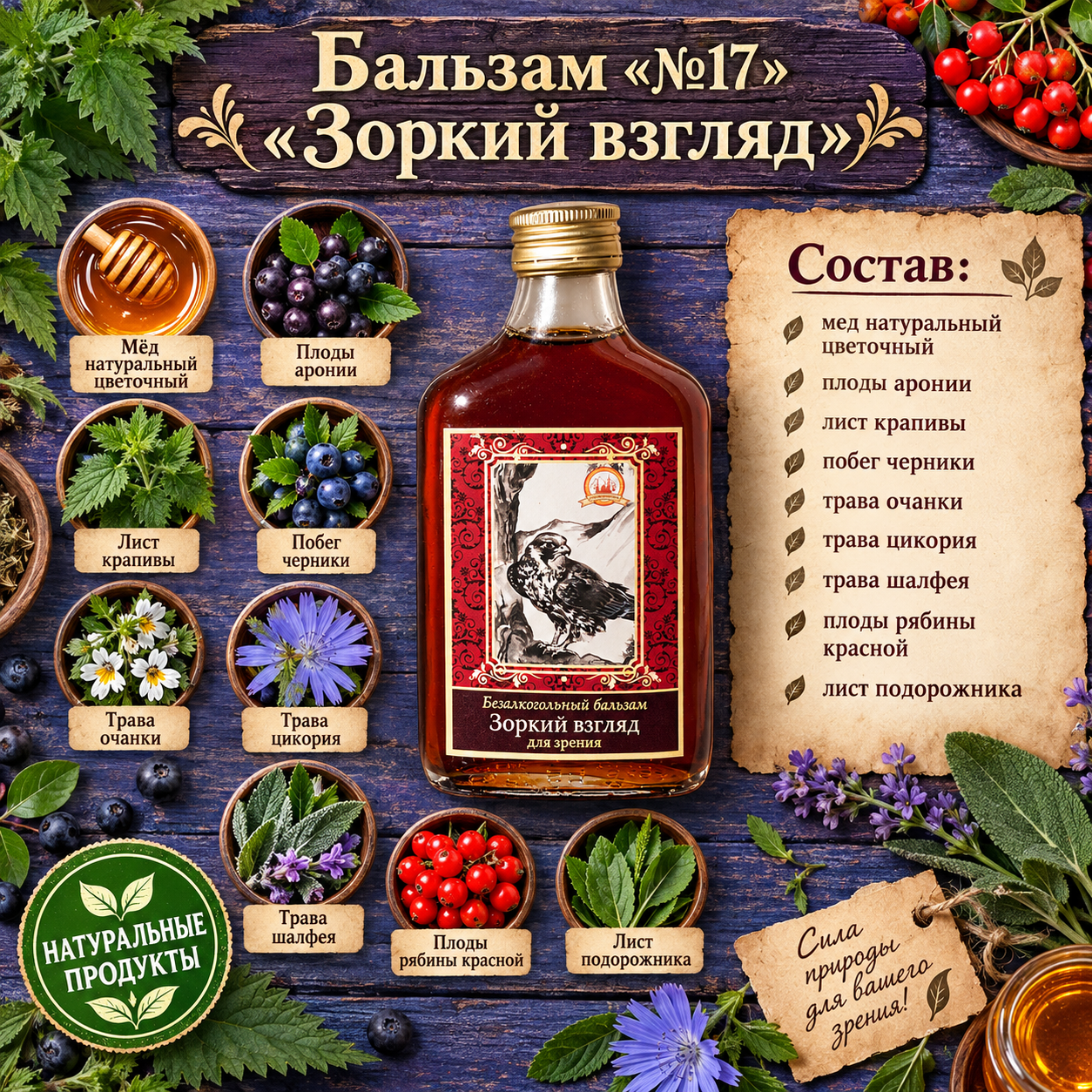 Зоркий взгляд с очанкой №17 (Объём: 250мл.)