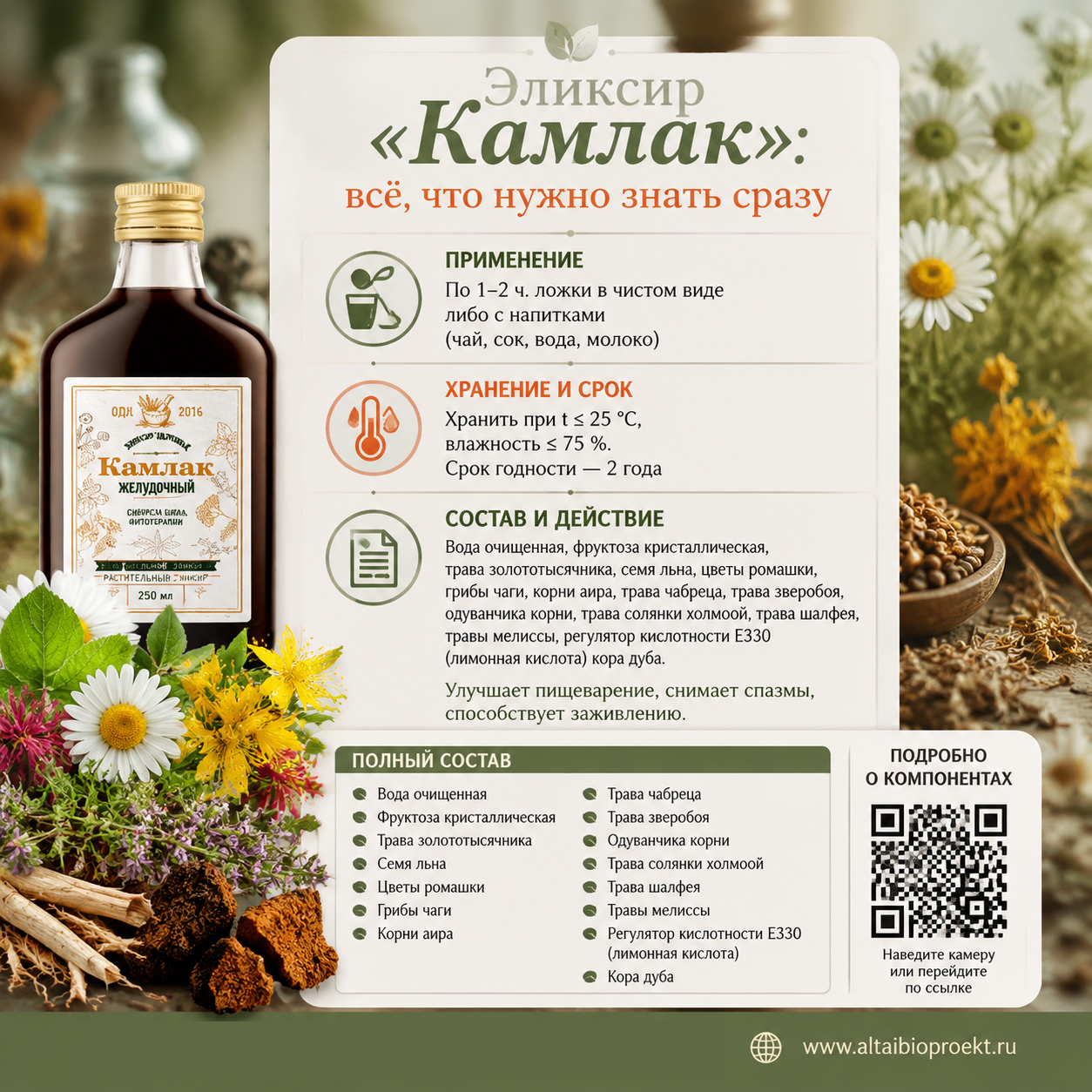 "Камлак" Эликсир Желудочно-кишечный (Объём: 250мл.)